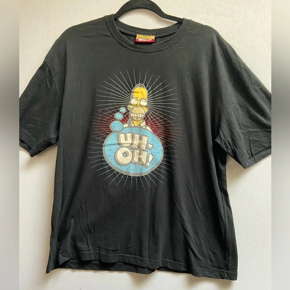 Vintage Simpsons Homer Simpson Uh Oh T Shirt 2007 Fox XL